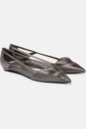 Prada Cutout satin ballet flats