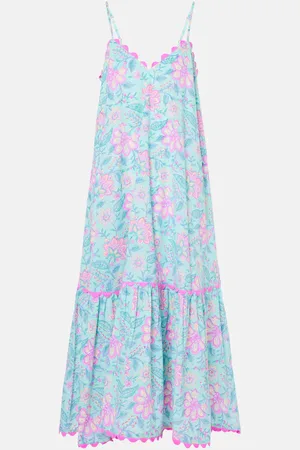 Juliet Dunn Floral cotton midi dress