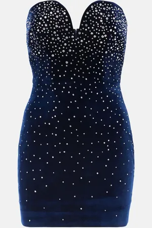 ALEX PERRY Embellished velvet minidress