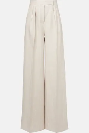 Max Mara Rauche high-rise linen wide-leg pants