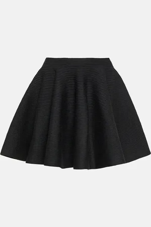Alaïa Ribbed-knit wool-blend miniskirt