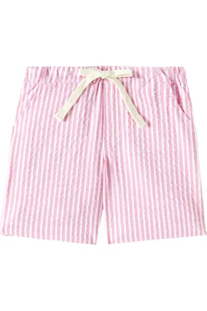 La Coqueta Cortino striped cotton-blend shorts