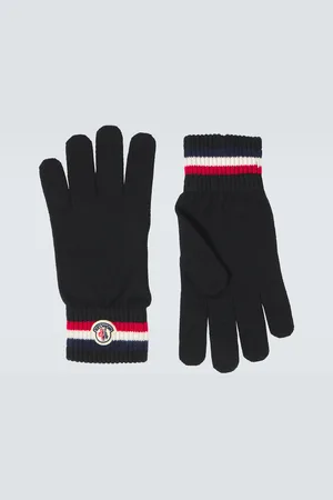 Moncler Tricolor wool gloves