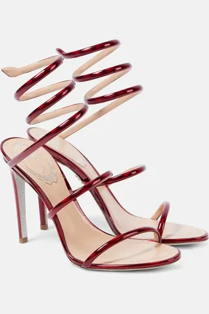 RENE CAOVILLA Cleo 105 mirrored leather sandals