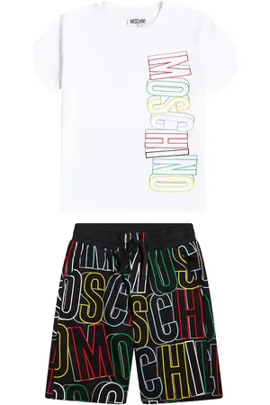 Moschino Logo cotton-blend jersey T-shirt and shorts set