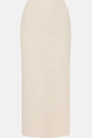Jardin des Orangers Wool and cashmere midi skirt