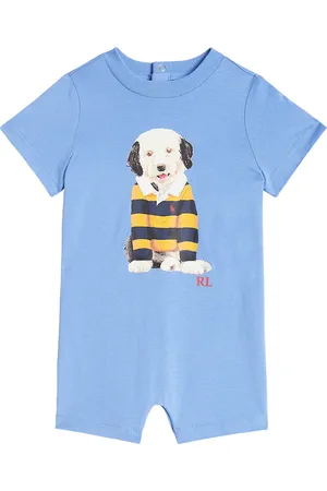 Ralph Lauren Baby printed cotton playsuit