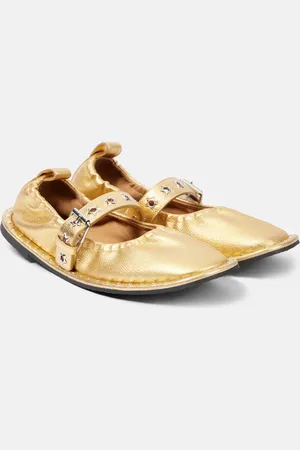 Stella McCartney Falabella metallic Mary Jane flats