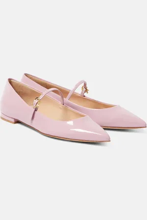 Gianvito Rossi Ribbon Jane 05 patent leather Mary Jane flats