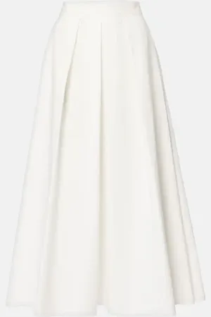 Elie saab Cotton popeline midi skirt