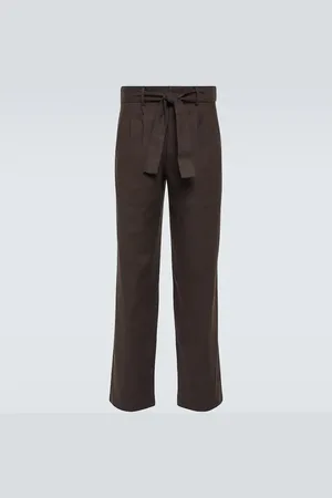 COMMAS Linen-blend straight pants