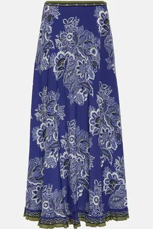 Etro Floral silk maxi skirt