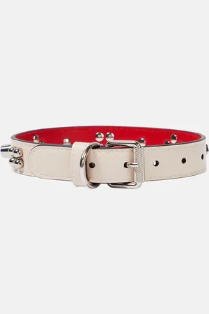 Christian Louboutin Loubicollar embellished leather dog collar