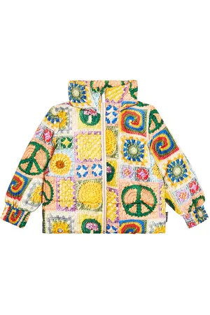 Molo Hally crochet-print puffer coat