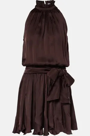 POUPETTE ST BARTH Bianca halterneck satin minidress