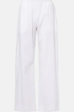 Leset Yoko mid-rise cotton wide-leg pants