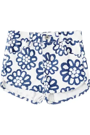 FÁBULA Floral denim shorts