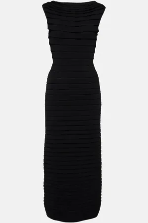 Alaïa Striped midi dress