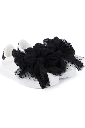 MONNALISA Bow-embellished leather sneakers