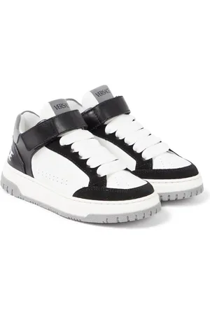 VERSACE Logo leather sneakers