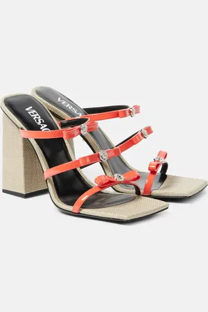 VERSACE Gianni Ribbon 95 leather sandals
