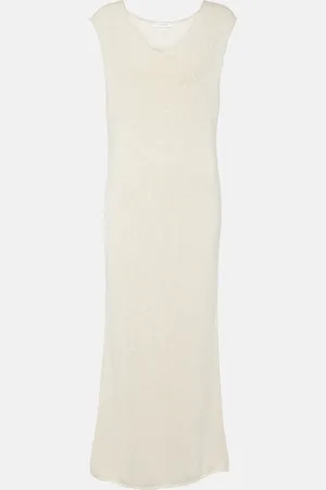 The Row Folosa knitted silk maxi dress
