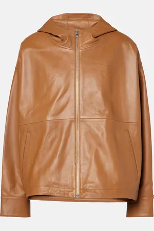 YVES SALOMON Hooded leather jacket