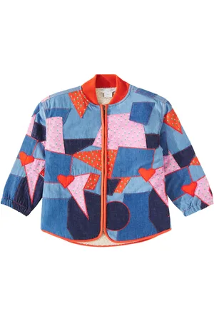 Stella McCartney Patchwork denim bomber jacket