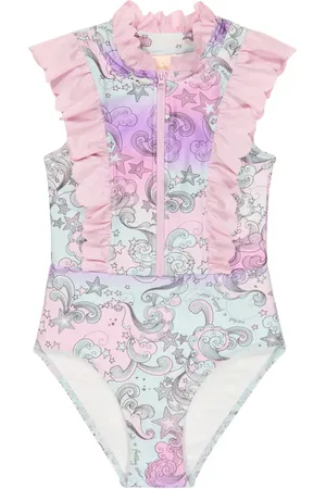 Tutu Du Monde Aquarius printed ruffle-trimmed swimsuit