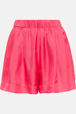 ASCENO Zurich silk twill shorts