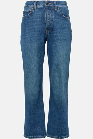 The Row Lesley mid-rise cropped straight jeans