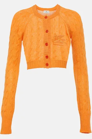 Etro Pegaso cable-knit cashmere cardigan