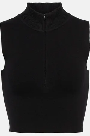 LIVE THE PROCESS Petra half-zip crop top