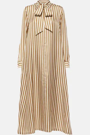 Max Mara Faesite striped silk twill maxi dress