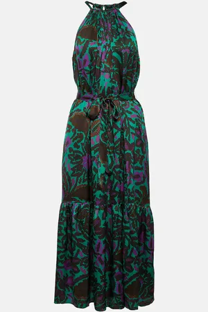 Velvet Kareese printed satin midi dress