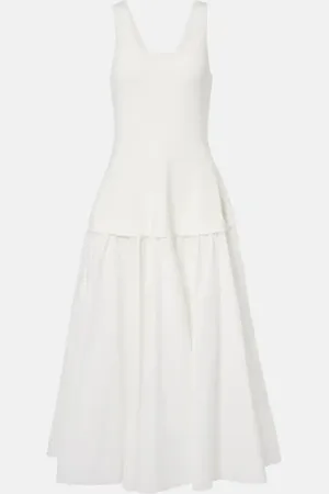 Simkhai Jazz cotton-blend poplin midi dress