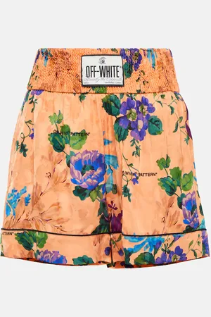 OFF-WHITE Floral jacquard pajama shorts