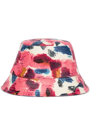 Isabel Marant Haley floral leather bucket hat
