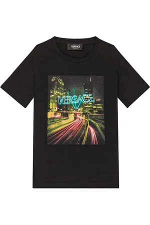 VERSACE Printed cotton jersey T-shirt