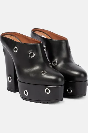 Alaïa Eyelet-embellished leather pumps