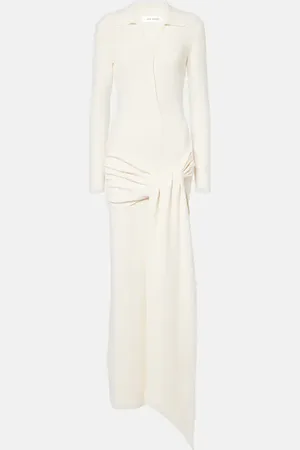 AYA MUSE Saros draped cotton-blend maxi dress