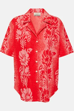 ALÉMAIS Martha printed cotton-blend shirt