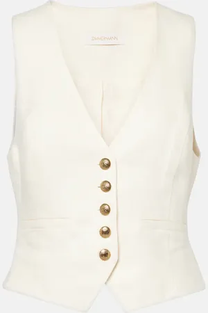 ZIMMERMANN Crush linen vest
