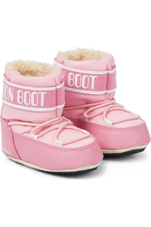 Moon Boot Baby leather-trimmed snow boots