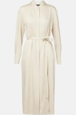 Joseph Rosan belted midi dress