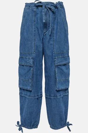 Marant Etoile Ivy mid-rise denim cargo pants