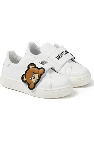 Moschino Logo leather sneakers