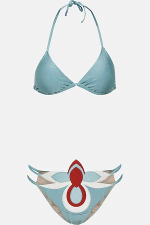 Adriana Degreas Floral-appliquÃ© cutout bikini