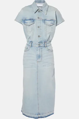 Ganni Denim midi dress