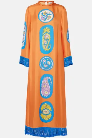 ALÉMAIS Luis silk midi dress
